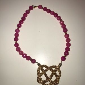 Pink Braided Necklace